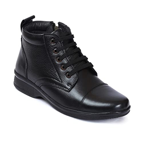 Zoom Shoes High Ankle Genuine Leather Shoes For Men ZA-1165 | Sup...