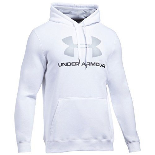 Under Armour Men's Storm Armour Fleece Digi Texture Hoodie,White (100)/Overcast Gray, Medium