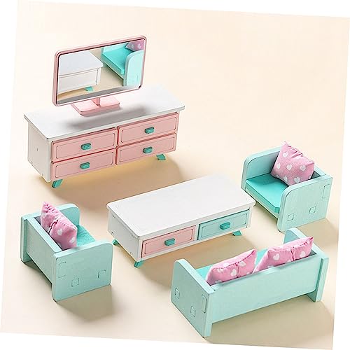 Toyvian 1 Conjunto De Brinquedos De Móveis Simulados Adereços Finos De Madeira Para Crianças