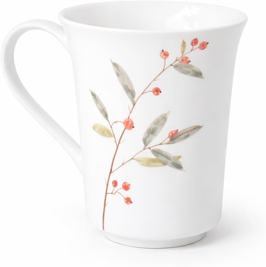 Ceramic Mug, Handmade Ceramic Coffee Mug,Coffee Cups, China Jingde Town Ceramics Coffee Cup, China Jingde Town Porcelain Coffee Cup, Cappuccino & Hot Chocolate, Dishwasher & Microwave Safe (Tulip)