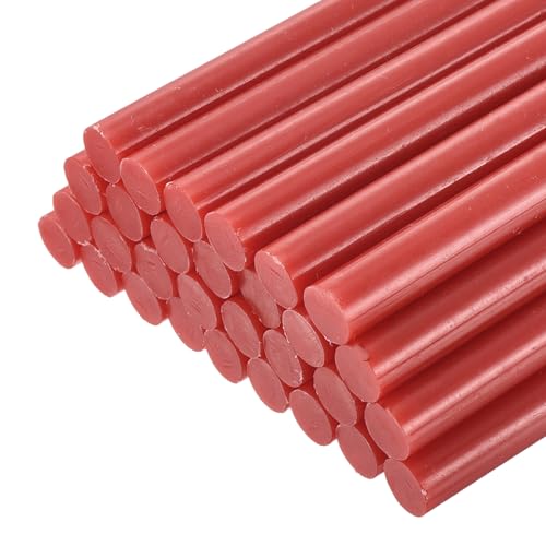 QUARKZMAN 30Pz Stick Colla a Caldo Dimensioni Standard per Pistola 11mm x 200mm Colla a Caldo Bastoncini Ricariche Grandi e Molto Adesivi, Rosso
