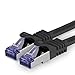 1aTTack.de kabel Ethernet cat.7, sieć LAN, 10 GBASE-T - 10 000 Mbps (Sftp Pimf) podwójnie ekranowany kabel przyłączeniowy RJ45, wtyczka cat.6a