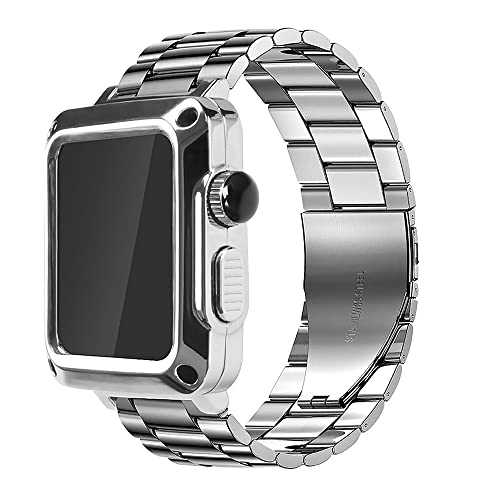 Bracelet en acier inoxydable et étui INFRI pour Apple Watch 38-44 mm Series 8 7 6 SE 5 4 3 2