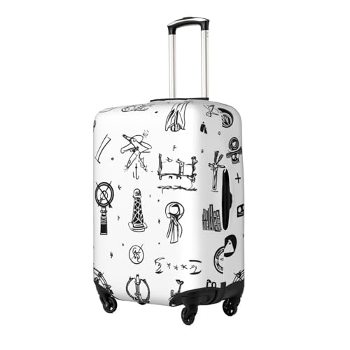 Sign Language Alphabet. Print Fashionable Suitcase Cover Personalized Luggage Protector for Travel and Business2