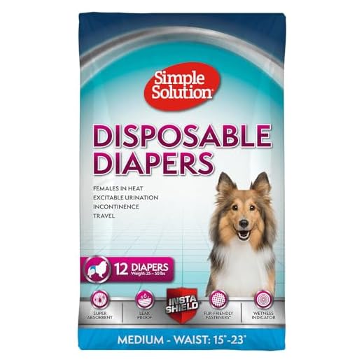 Simple Solution Lot de 12 couches jetables pour chiens femelles, True Fit, absorbantes, étanches avec indicateur d'humidité, tapis de période et couche d'urine, pour animaux de compagnie de taille