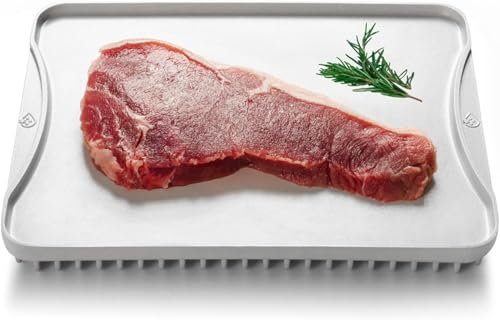 Aluminum Defrosting Tray for Frozen Meat -Large Silver Defrosting Tray...