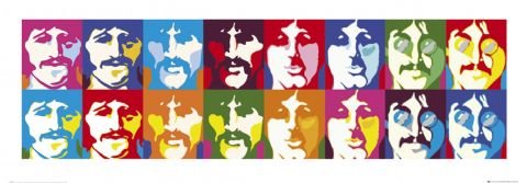 Affiche Beatles Sea Of Colours art print 33X95 cm pour decoration murale salon