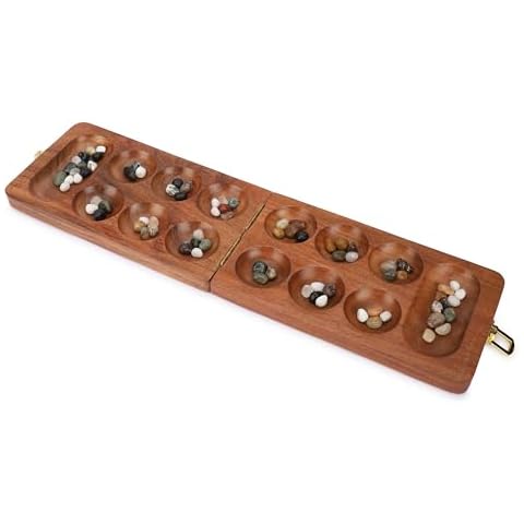 Ajuny Wooden Mancala Game Set with Stones Cover