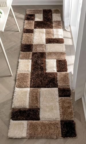 Image of Solid Shaggy Rugs and Carpet for Bedroom Living Room 2x6 Feet M-14