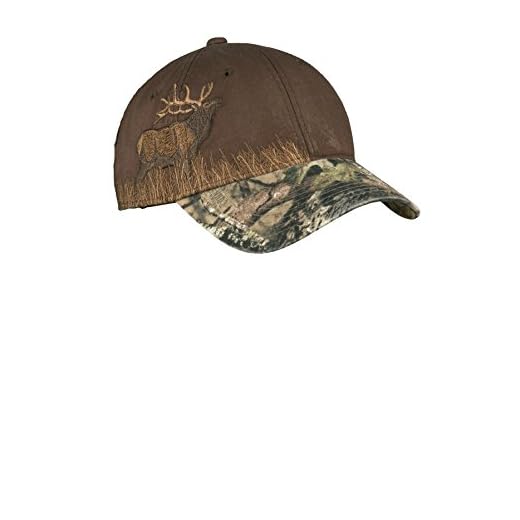 Port Authority Embroidered Camouflage Cap. C820 Mossy Oak Break-up Country/Chocolate/Elk OSFA