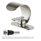 Ameletai Waterfall Single Hole Bathroom Sink Faucet, 304 Sta...
