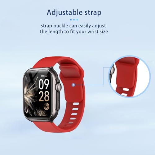 Correa silicona para RUXINGX G62 smart watch rojo miniatura 6