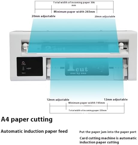Automatic Business Card Cutter with Induction Sensor, Adjustable Margin for Precision, High-Speed Cutting for Professional & Invitation Cards