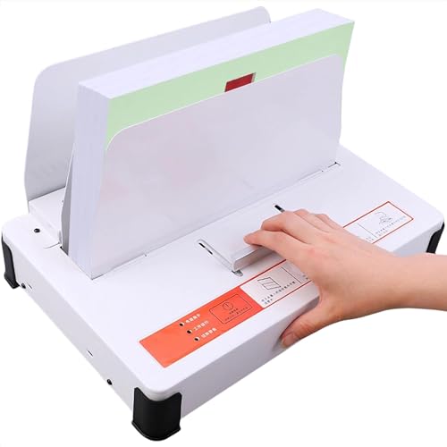 IUBGFTO Automatisches Thermobindegerät, 1–50 mm Bindestärke, A3 (Kurze Kante)/A4/A5-Dokumenten-Heißbinder mit integriertem Kühlregal für Ausschreibungen, Versicherungsverträge, Berichte