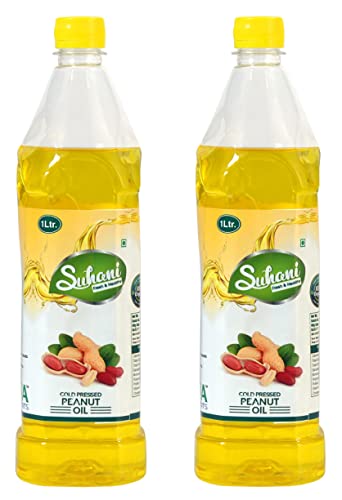 Image of Organic Peanut /Groundnut Oil (2 Liter) Cold Pressed /Wood Pressed Oil | Mumfali Kachi Ghani Ka Tel by EYWA (Suhani)