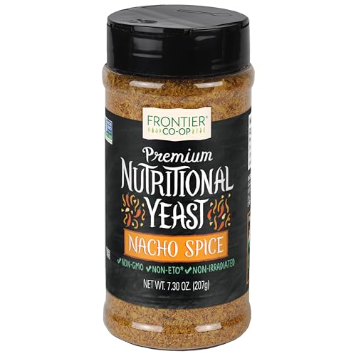 Image of Frontier Co-op Nacho Spice Nutritional Yeast Blend with Vitamin B12, 7.30 oz - For Popcorn, Snacks, Pasta, and Soup