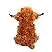 rivoeis 10.5 inches Highland Cows Stuffed Animals, Cute Fluffy Cow Plush Figure Toys Realistic Highland Cattle Plush Decor for Kids Baby Girls Boys