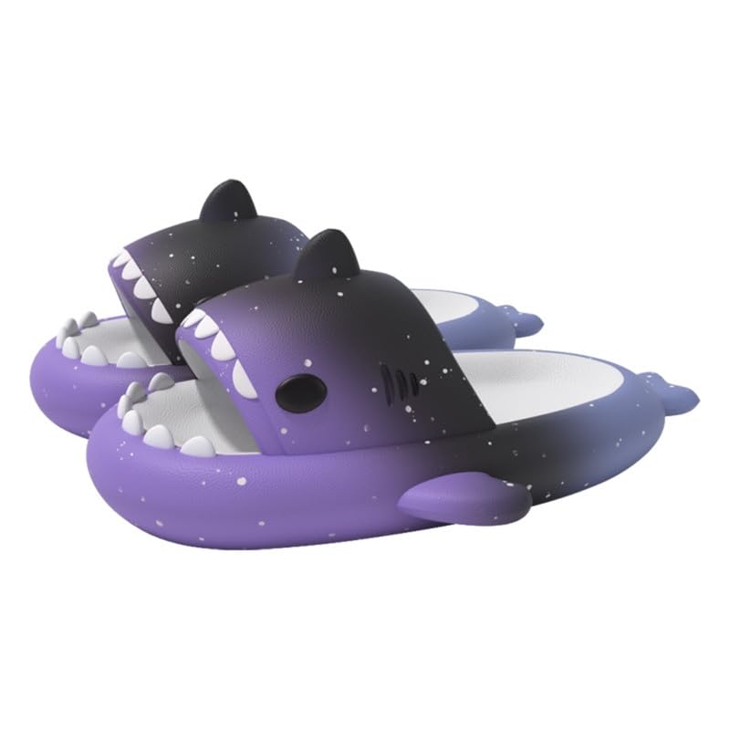 Image of allgala Shark Slides for Women Men and Big Kids Novelty Soft Slippers Open Toe Shark Sandals Cushioned Slides Beach Pool Shower Cruise Slippers with Comfy Cushioned Thick Sole