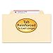Smead 13700 Manila Classification Folders with 2/5 Right Tab Letter Four-Section 10/Box