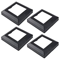 Ciieeo Geländerfußabdeckungen 6 Stück - Schwarze Pfostenkappen Für Terrasse