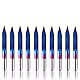 SainSmart Genmitsu 10Pcs Nano Blue Coat Gravierstichel, 30 Grad 0,1 mm Spitze 1/8 Schaft CNC Fräser Satz, Konisches V-Bit