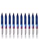 SainSmart Genmitsu 10Pcs Nano Blue Coat Gravierstichel, 30 Grad 0,1 mm Spitze 1/8 Schaft CNC Fräser Satz, Konisches V-Bit