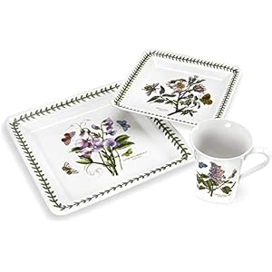 Portmeirion Botanic Garden 12-Piece Square Dinnerware Set - Fine Porcelain with Floral Motifs, Chip-Resistant - Unique Tableware Patterns, Ceramic Serveware Sets for Gifting & Gatherings Portmeirion Botanic Garden 12 Piece Square Dinnerware Set Fine Porcelain with Floral Motifs Chip Resistant Unique Tableware Patterns Ceramic Serveware Sets for Gifting Gatherings