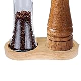 ソルトアンドペパートレイ、ダブルグリッドペッパーグラインダーレストペッパーグラインディングトレイ|滑り止めカウンタートップオーガナイザーストレージトレイ ホームキッチン用