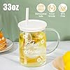 Glasbecher Mit Bambusdeckel & Strohhalm - 4er Set 680ml Für Smoothies & Eiskaffee
