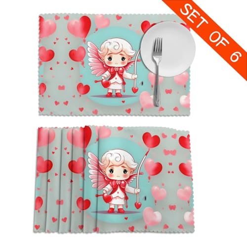 Set de table lavable lot de 6 résistant à la chaleur pour repas de maison