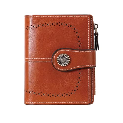 Explosive Anti-Theft Brush Zipper Wallet, Multi-Card Slot, Buckle Wallet, European and American Fashion Short Women's Wallet