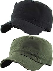 2 Pack - Distressed Black & Olive