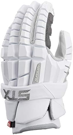 STX Lacrosse Surgeon RZR Gloves, Medium, White