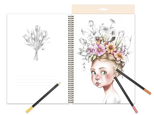 Avenue Mandarine GY163C - One Wild 36-Page Spiral Notebook - A4 250g - Wild 8 Theme - Children's Creative and Leisure Activity - Ideal for Drawing and Colouring