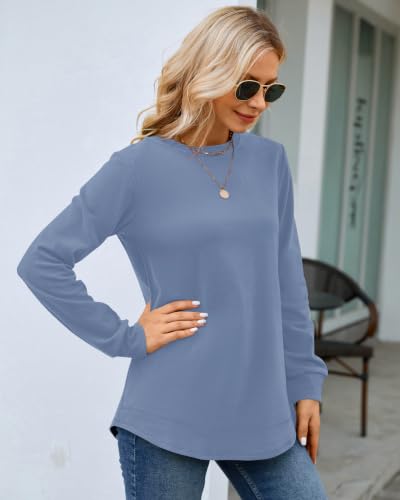 Image of MOLERANI Sweatshirts for Women Casual Long Sleeve Crewneck Shirt Tunic Tops