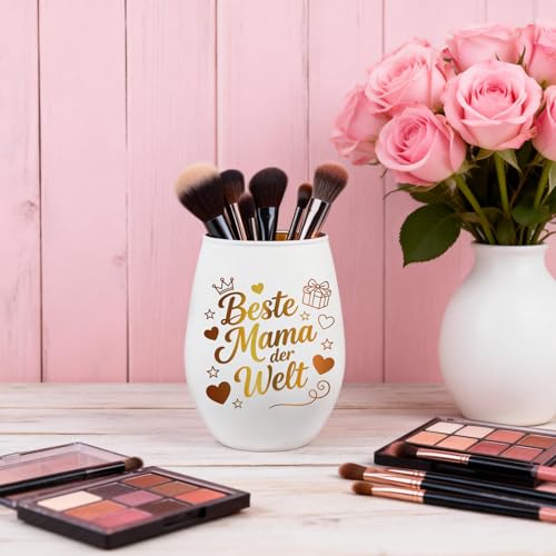 ANKUOFUA Geburtstagsgeschenk für Beste Mama, Werdende Mama Geschenk Windlicht Glas mit Gravur Geschenk Mutter Geburtstag Teelichthalter Geschenke für Werdende Mutter, Bonusmama, Frauen zum Geburtstag