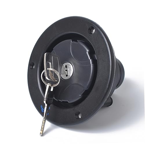 Gatuida Inlet Fill Dish with Lock for Trailer Black Rv Water Inlet Accessory Design Prevents Spills Secure Locking Lid Venting for Easy Water Filling