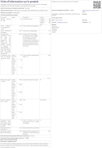 Samsung BESPOKE AI Laundry WF90F09C4S/U3 wasmachine vrijstaand, 9 kg, WLAN, Ecodosator, AI Home Display, energieklasse A-55%, behuizing: Dark Silver Steel, patrijspoort: Zwart, 60 x 85 x 60 cm - Afbeelding 4