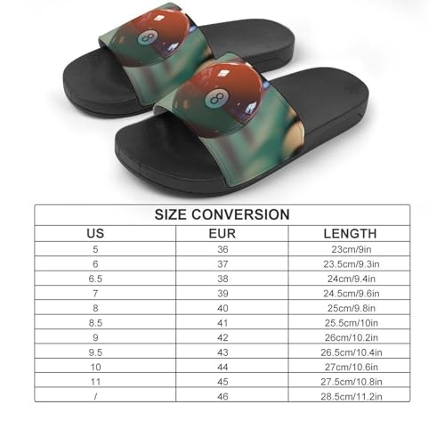 Snooker 8 Ball Symbol PVC Slippers Sandals for Women Men Open Toe Soft Cushioned Non-Slip Sandal for Indoor Outdoor2