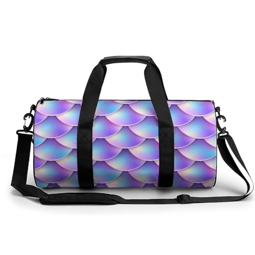 Sac voyage week-end violet sirène de sport et gym haut de gamme 45x23x23cm