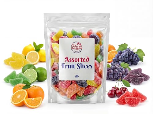 Fruit Slices Candy 1 lb Bulk Bag – 4 sabores frutales miniatura 4