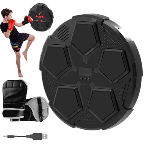Máquina de boxeo musical con luces LED interactivas para mejorar reflejos y fitness en casa