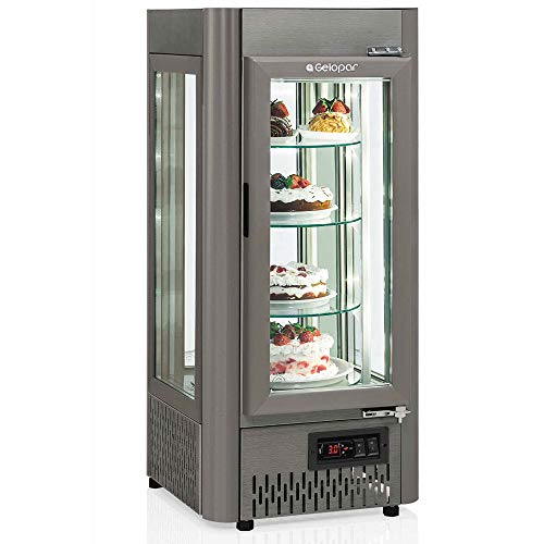 Expositor vertical para bolos giratório gevb-075pr - gelopar - 220v