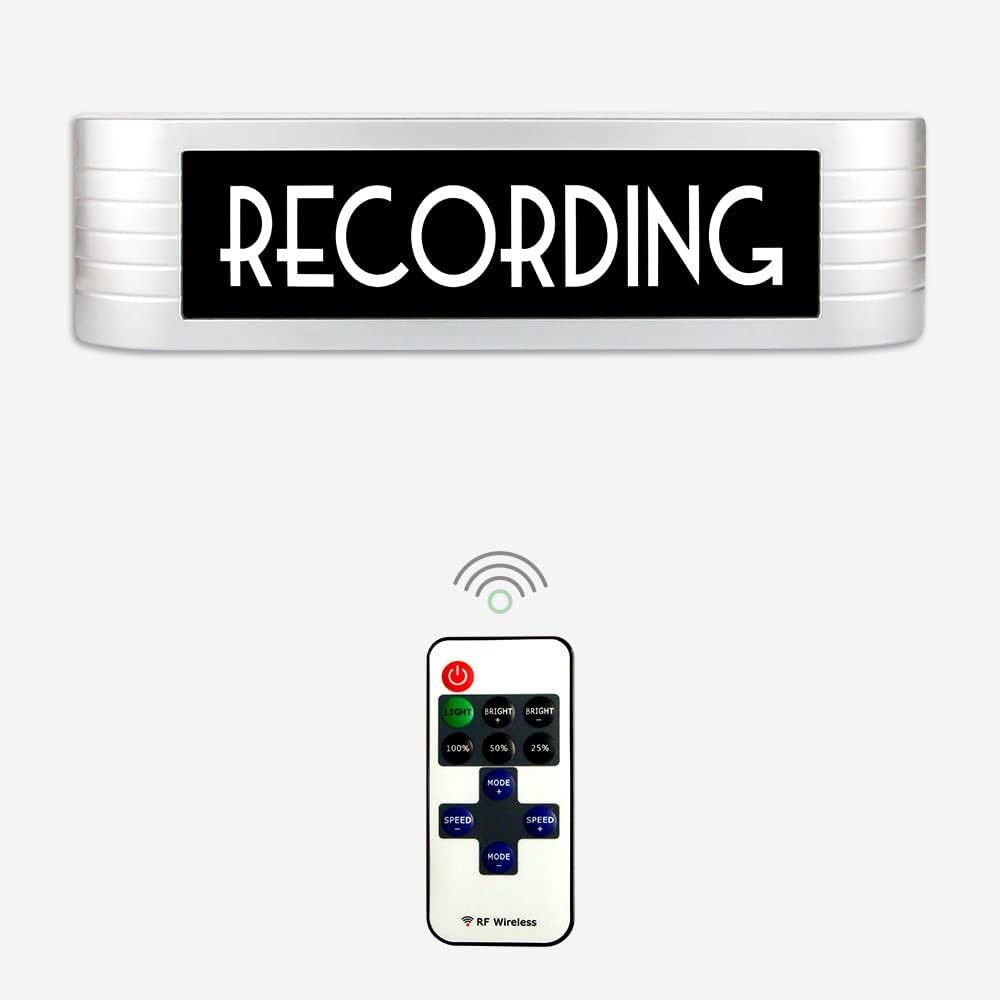 Recording Led Sign for Twitch, Tiktok, YouTube Streamers/Gamers - Live Streaming/Recording Light Sign – Red Cool Led Signs for Studio, Wall, Bedroom, Game Room Decor