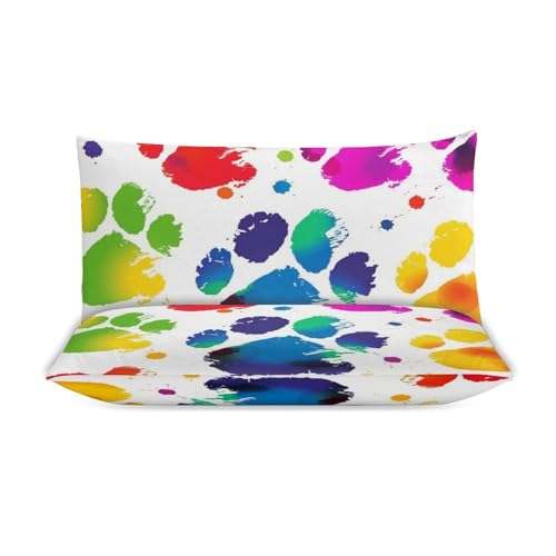 Housse de couette pour grand lit douce parure multicolore pour les amoureux des chiens - 4