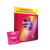 Durex Pleasuremax, Preservativi con Rilievi e Nervature, Formato Convenienza, Confezione Riciclabile Salvaspazio, 30 Profilattici