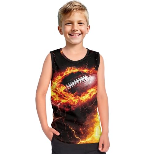 Kids 3D Print Vest Athletic Boys Sleeveless Performance Tank Top for Children 2-8Y Sports Outdoor Breathable Outfit