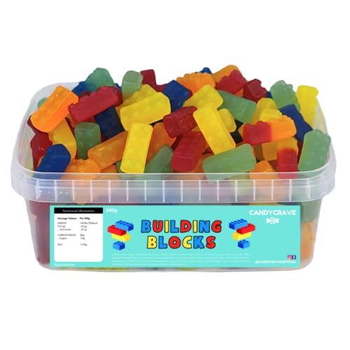 Playful, chewy, and full of fruity fun – Candycrave Building Blocks are colourful jelly sweets shaped like toy bricks. Perfect for imaginative sweet lovers, each 600g resealable tub is packed with ass