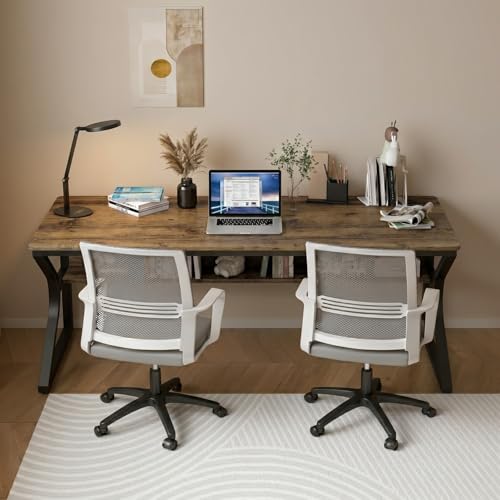 Image of TEKAVO Kynes Computer Table for Home Pc | Office Table for Home with Lower Shelf, Laptop Table, Work Table, Study Table, Modern Workstation | Forest Wood, Metal, (120 Cm x 60 Cm x 75 Cm) - DIY
