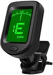 Clip-On Digital Electronic Tuner With LCD Display For Guitar, Bass, Violin, Ukulele, Banjo And Capo Set (Tuner Plus Capo); Battery Not Included
